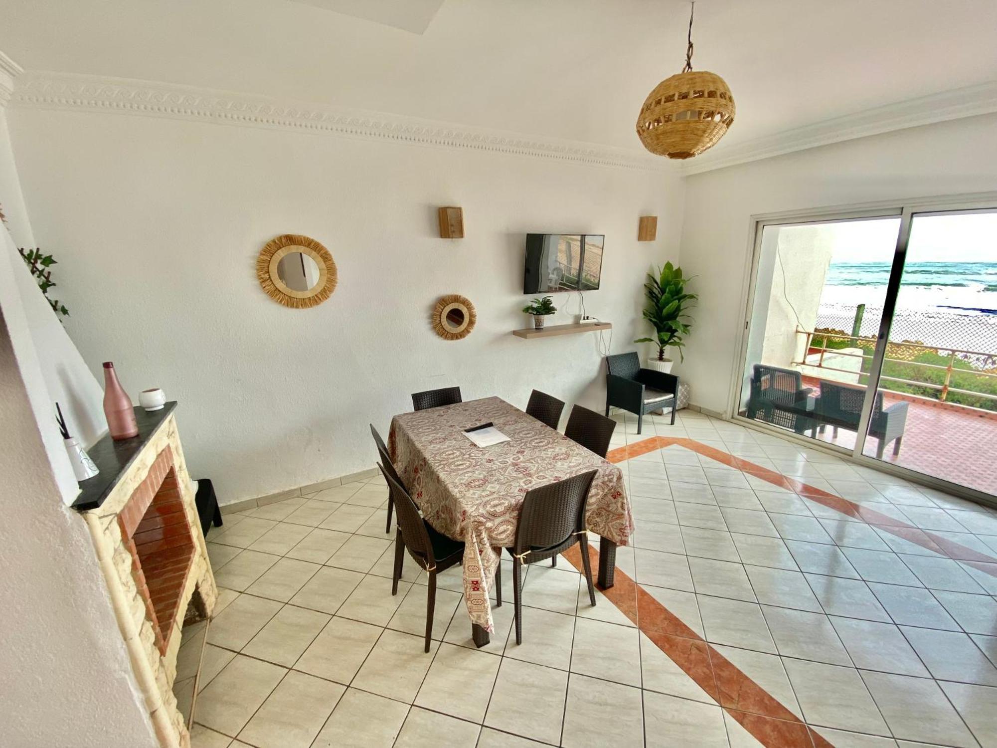 Splendid Beachfront Villa In Sidi Bouzid Beach With Pool Douar Ourlali Экстерьер фото